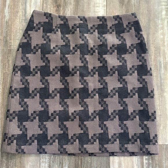 Boden Houndstooth Wool Skirt size 6 - Picture 2 of 7